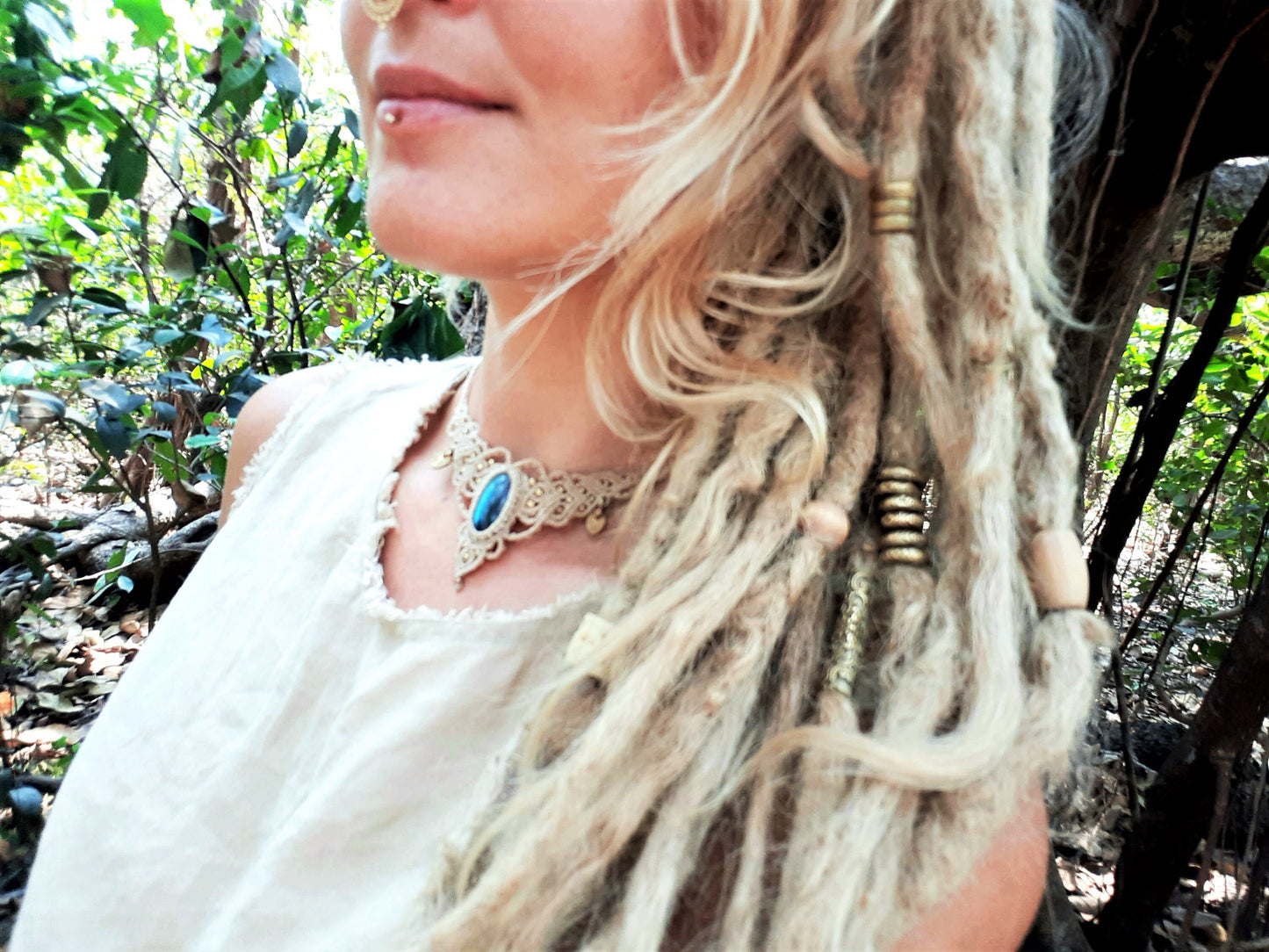 brass dread bead | stack beads | tribal rasta beads | bohemain dread jewelry