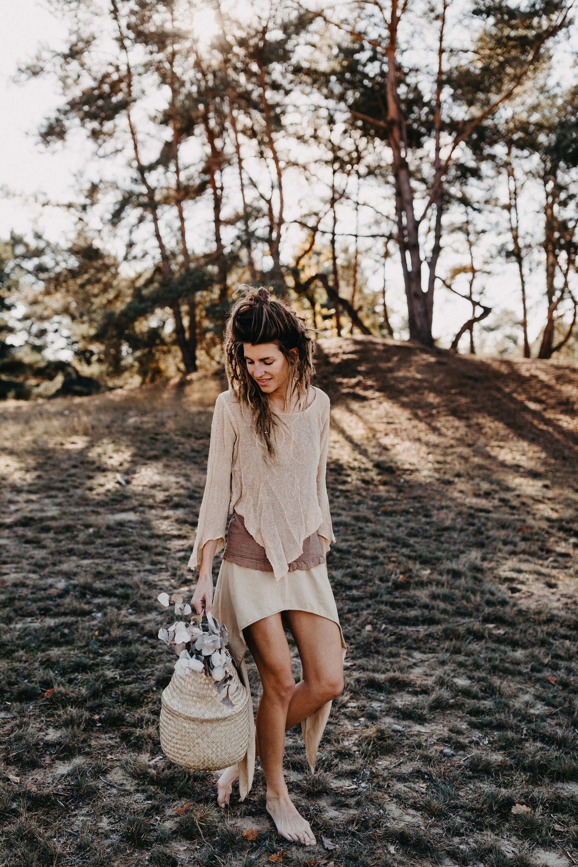 Woven blouse with a boho goddess design | Bohemian pointed top | Gypsy top made from an open weave cotton