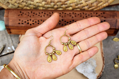 Brass earrings | tribal earrings | dangling earrings | boho earrings | cute earrings | bohemian earrings