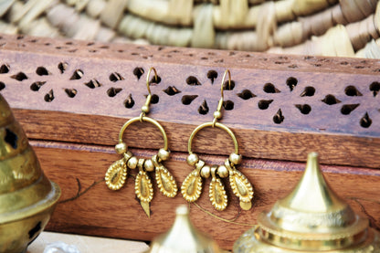 Brass earrings | tribal earrings | dangling earrings | boho earrings | cute earrings | bohemian earrings