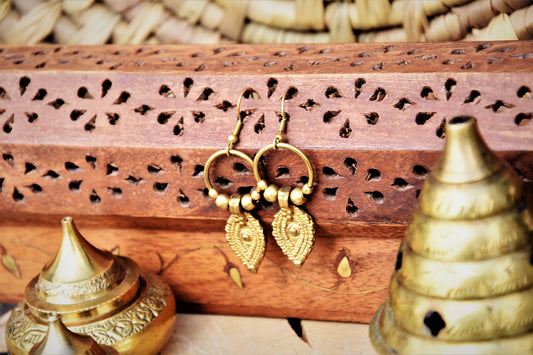 Oriental earrings | tribal earrings | ethnic earrings | brass earrings | tribal jewelry | boho earrings