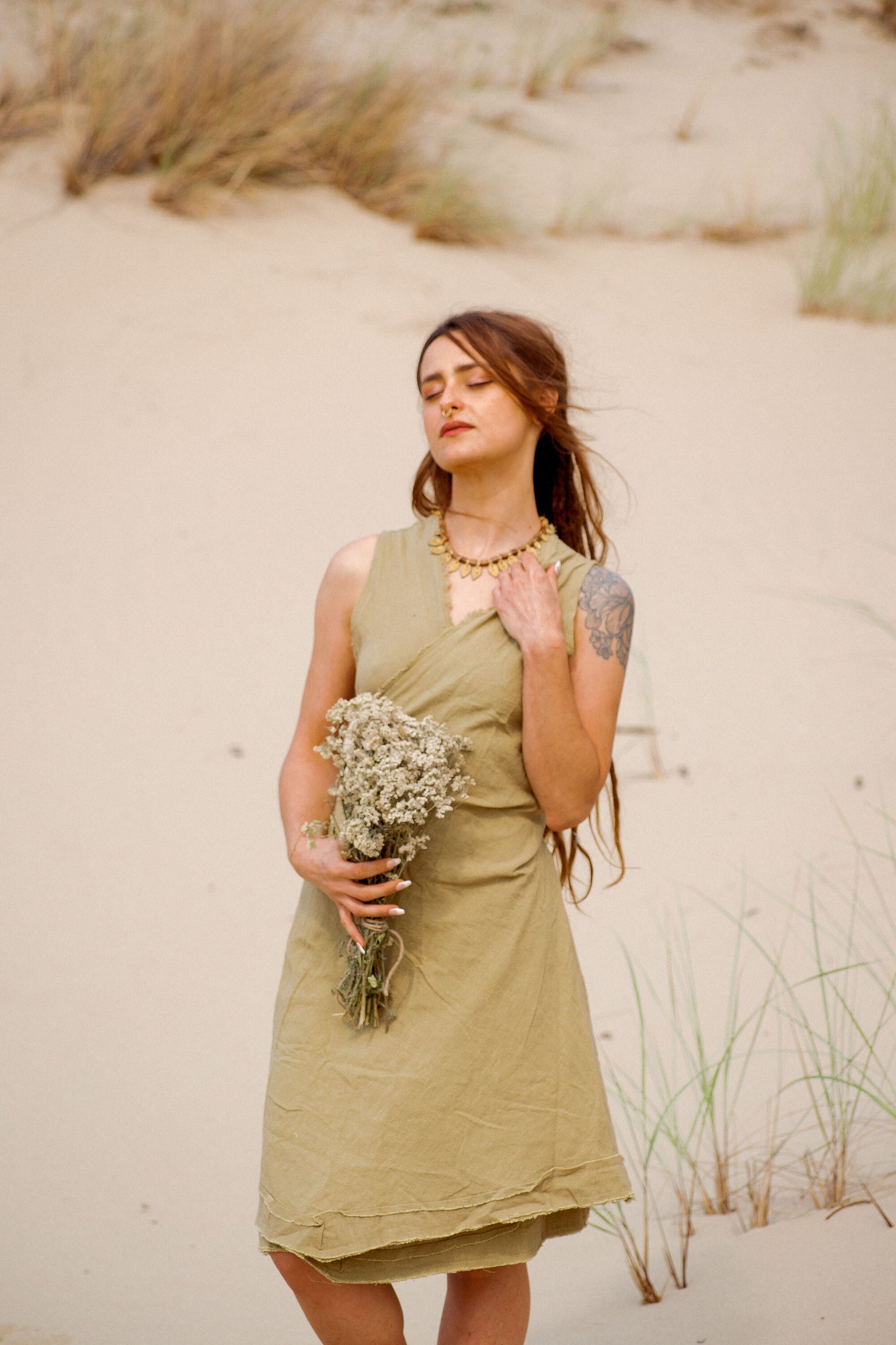 Boho midi dress | romantic wrap dress | bridemaids dress | sleeveless dress | bohemian dress | Boho chic wear