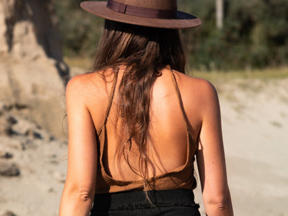 Backless summer top with a loose fit | Bohemian open back top | More colours available