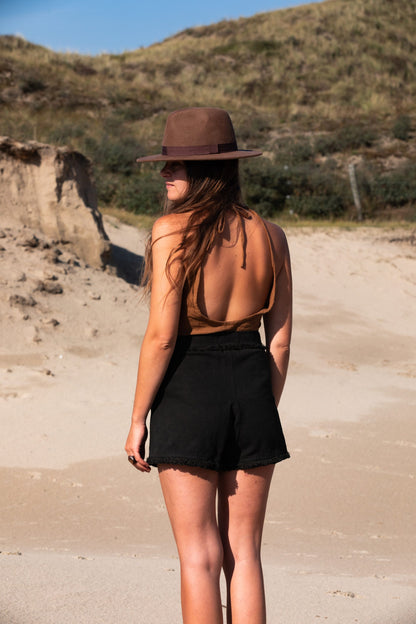 Backless summer top with a loose fit | Bohemian open back top | More colours available