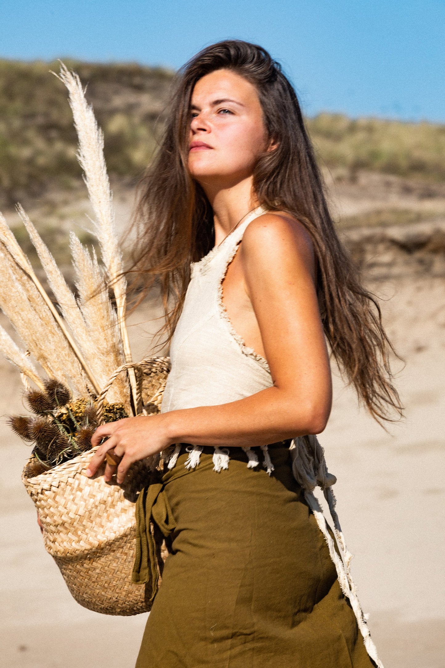 Boho goddess top | fringed bohemian top | backless tribal halter top | Ibiza gypsy top | Cottom summer top