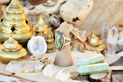 Tribal silver ring | Sterling silver ring | Bohemian Turquoise ring | Ethnic ring | Healing crystal ring | gypsy ring