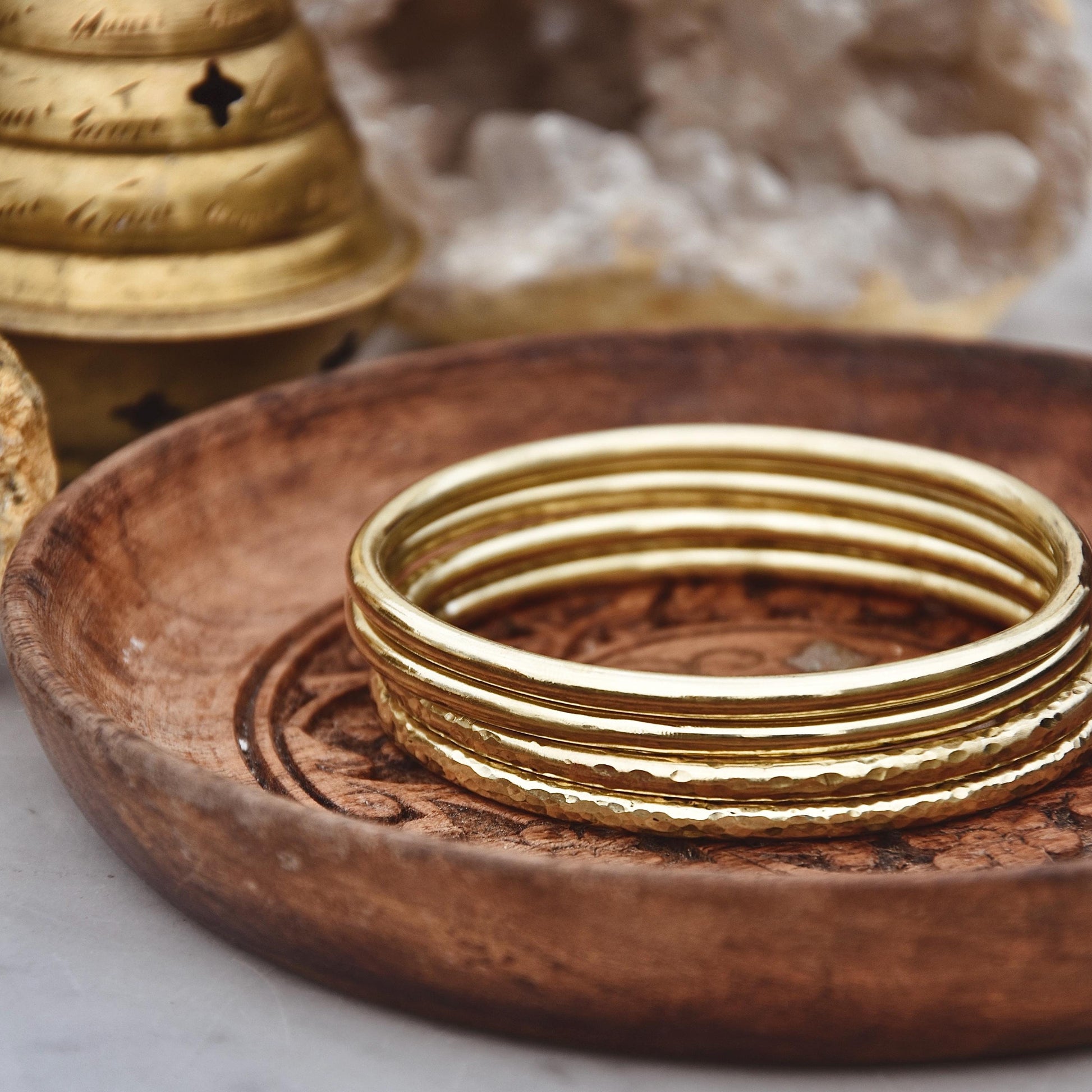 golden bangle set | Gold bracelet set | Gold slave bracelet | Solid brass bracelet | Boho bangle set | Hammered gold bracelet | hippy gifts