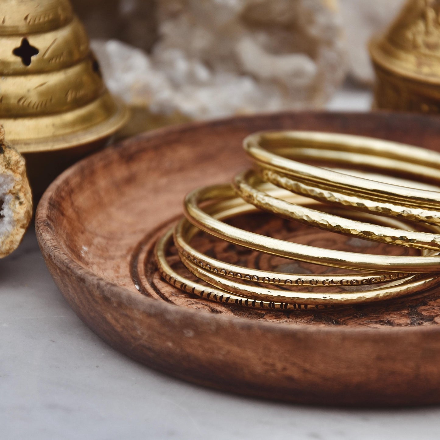 golden bangle set | Gold bracelet set | Gold slave bracelet | Solid brass bracelet | Boho bangle set | Hammered gold bracelet | hippy gifts