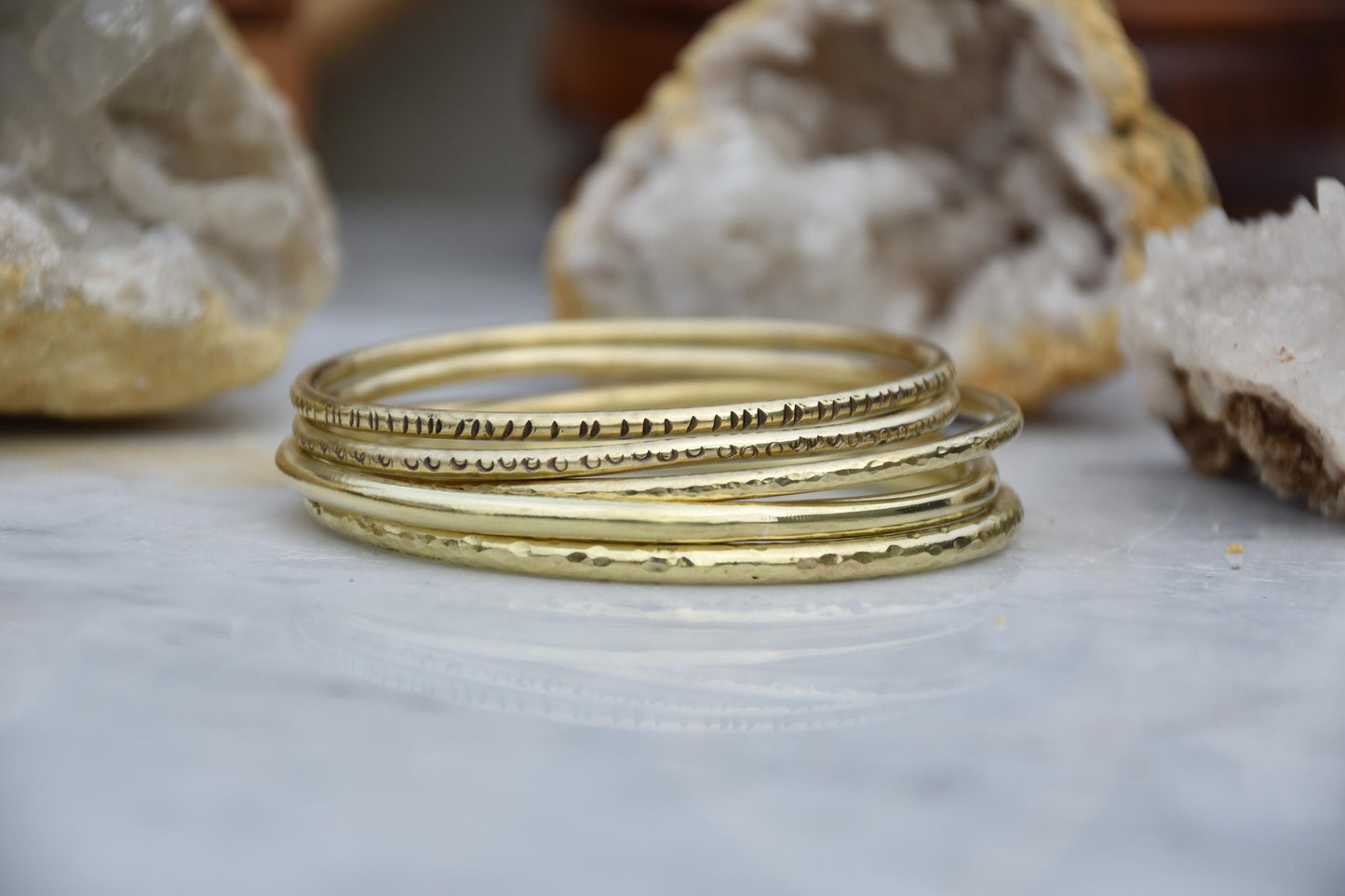 golden bangle set | Gold bracelet set | Gold slave bracelet | Solid brass bracelet | Boho bangle set | Hammered gold bracelet | hippy gifts