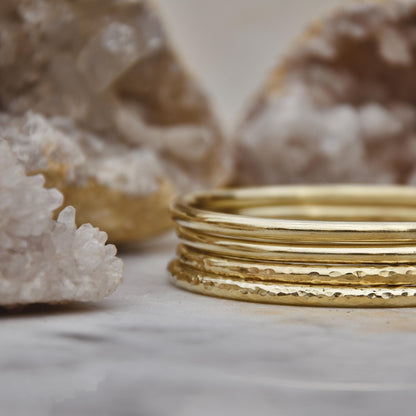 golden bangle set | Gold bracelet set | Gold slave bracelet | Solid brass bracelet | Boho bangle set | Hammered gold bracelet | hippy gifts