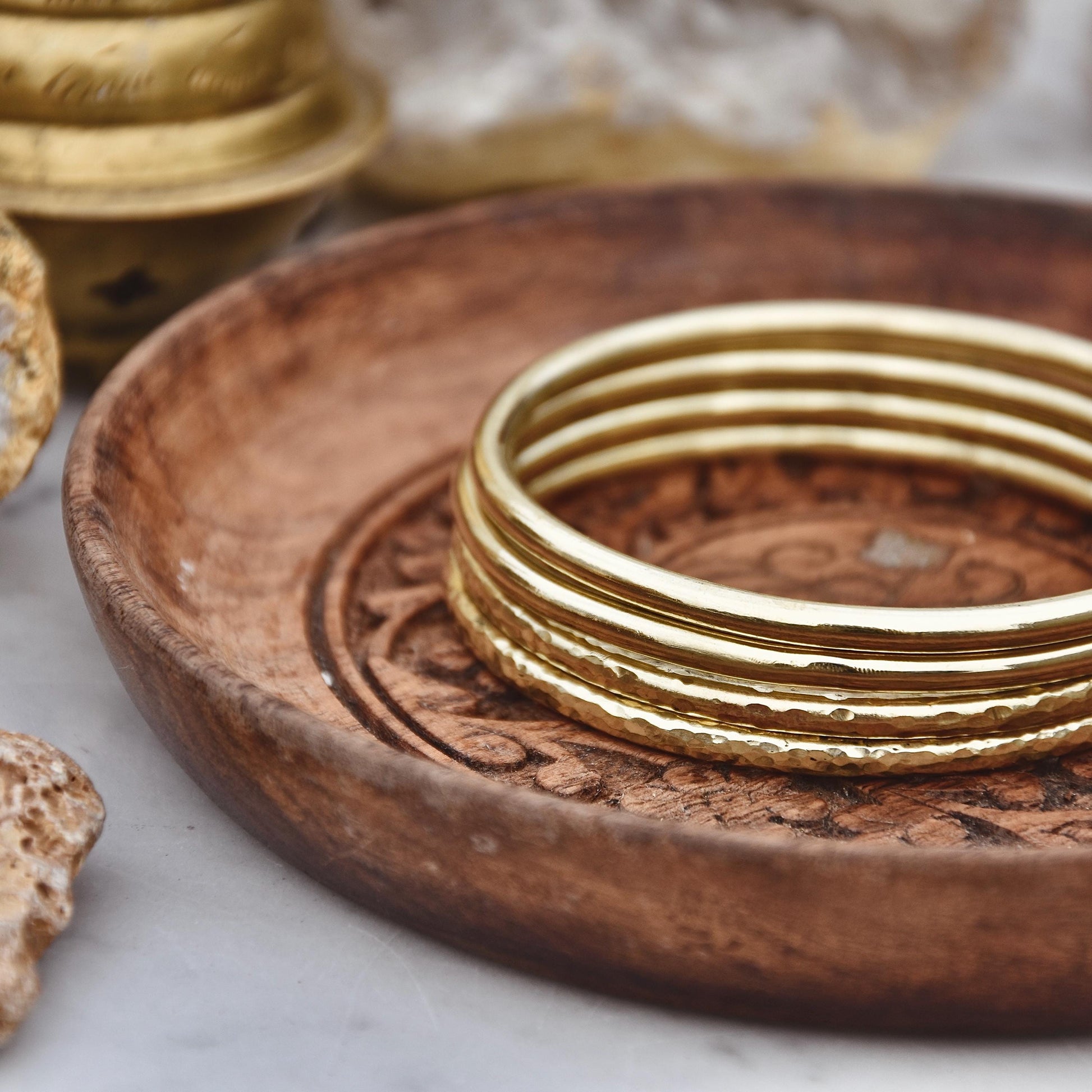 golden bangle set | Gold bracelet set | Gold slave bracelet | Solid brass bracelet | Boho bangle set | Hammered gold bracelet | hippy gifts